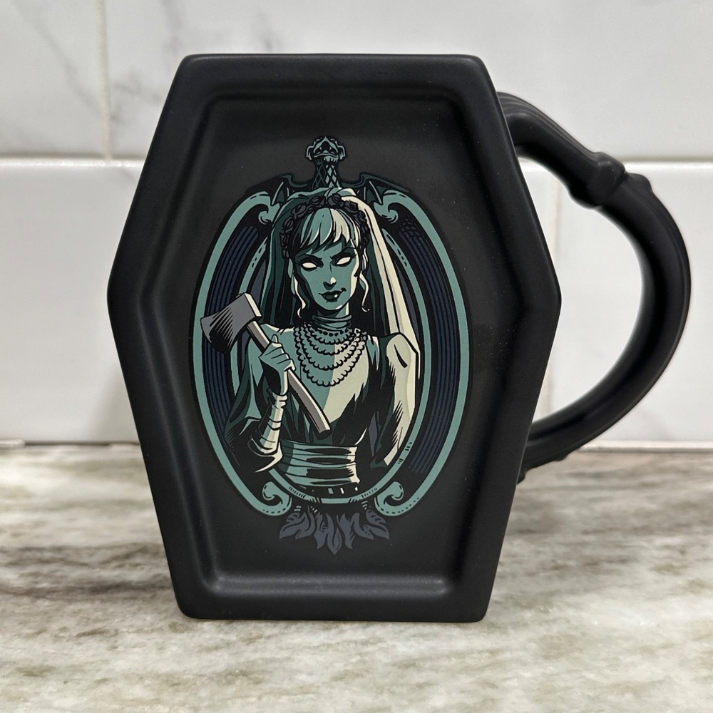 Disney Parks Haunted Mansion COFFIN MUG Bride Constance Hatchaway Cup 23oz NEW